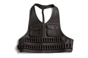 PETO PORTA CARTUCHOS EN CUERO ENGRASADO OSCURO