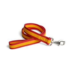 CORREA PARA Perros EN CINTA NYLON DOBLE BANDERA DE ESPAÑA