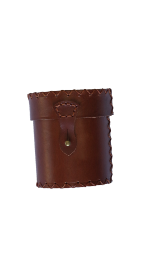 FUNDA TUBO PARA OLOGRÁFICO EN PIEL VAQUETILLA COÑAC